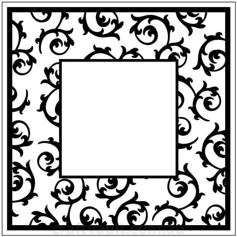 Embossing Folder Square Scrollwork Frame