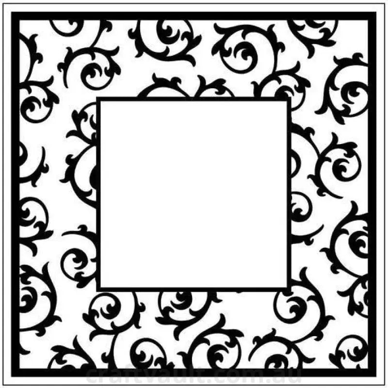 Embossing Folder Square Scrollwork Frame