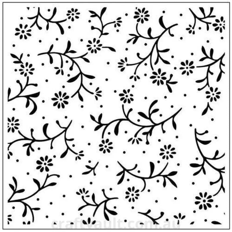 Embossing Folder Square Sweet Flowers