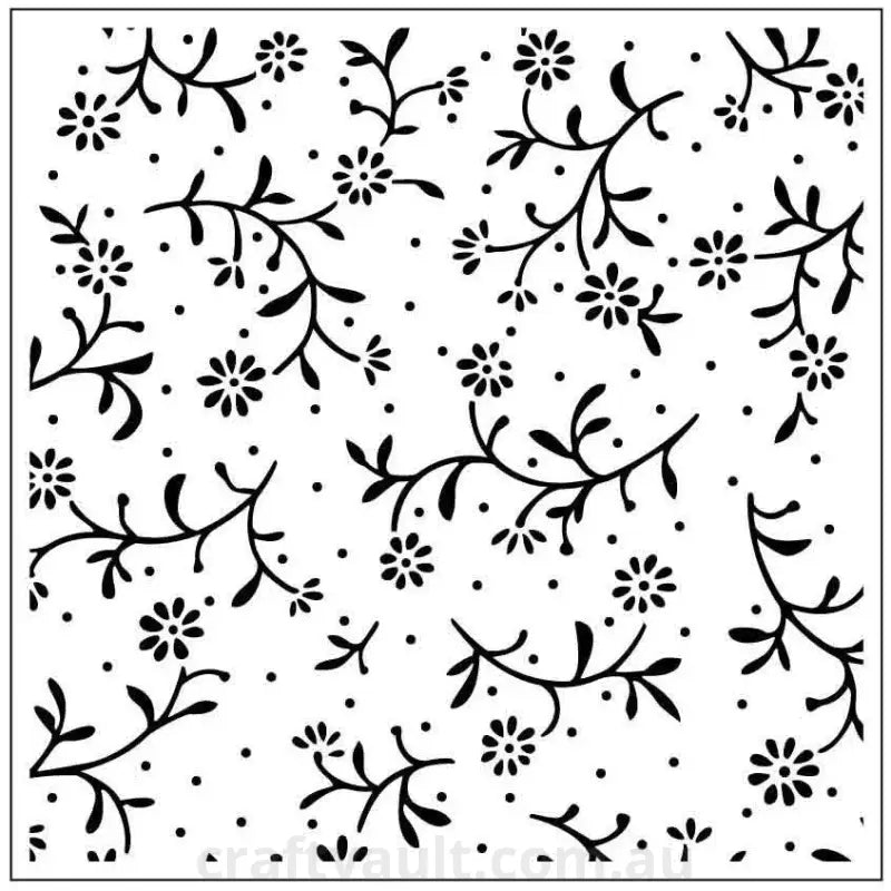 Embossing Folder Square Sweet Flowers