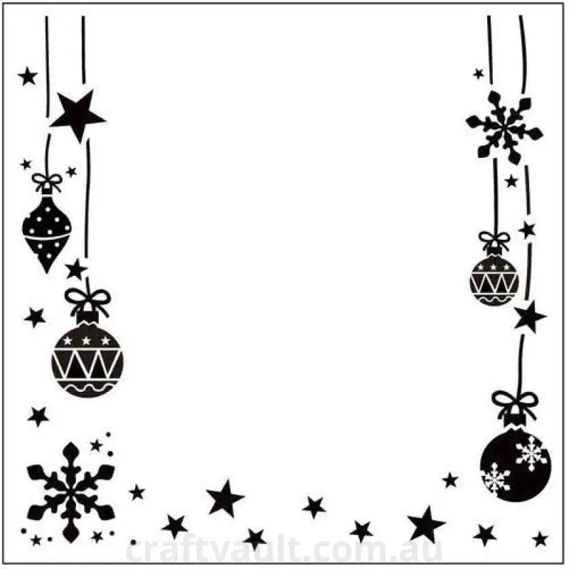Embossing Folder Square Xmas Ornaments