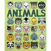 Mixed animal design sticker booklet with 450 stickers for decorating school books and craft projects