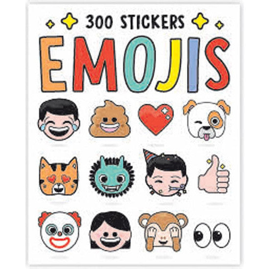 Emoji icon sticker booklet with 300 fun designs for planners, lunchbox notes and school rewards