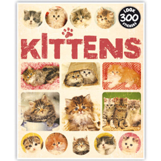 Cute kitten sticker booklet with 300 designs for cat lovers, journals, planners and scrapbooks