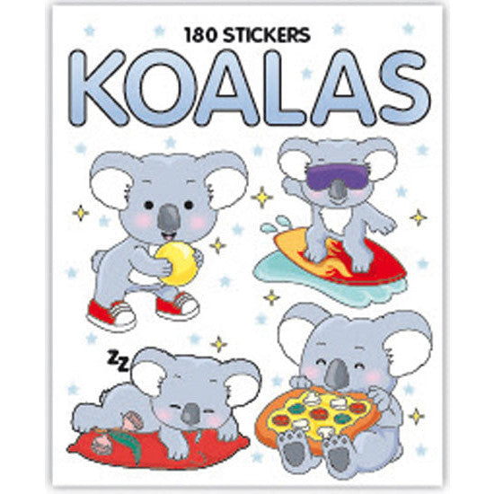 Koala themed sticker booklet with 180 designs for Aussie animal crafts and school projects