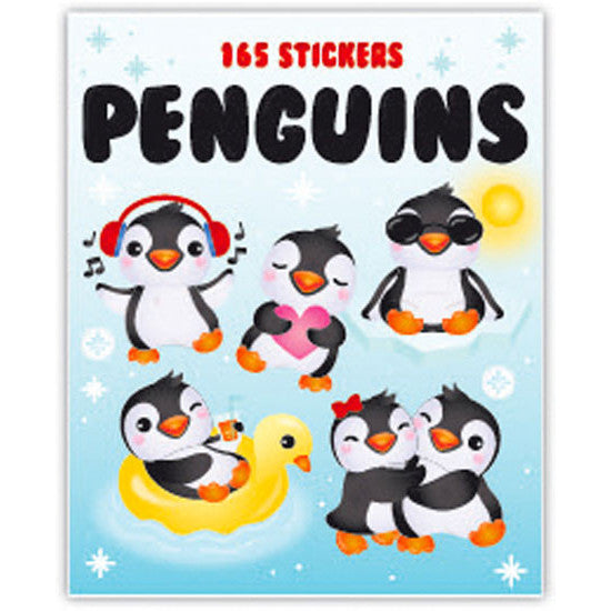 Penguin themed sticker booklet with 165 cute designs for school projects, journals and craft packs