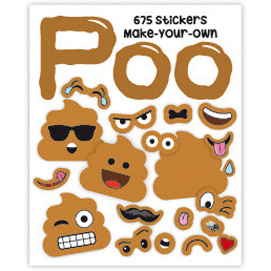 Cheeky humour sticker booklet packed with 675 fun designs for kids rewards, journals and craft time