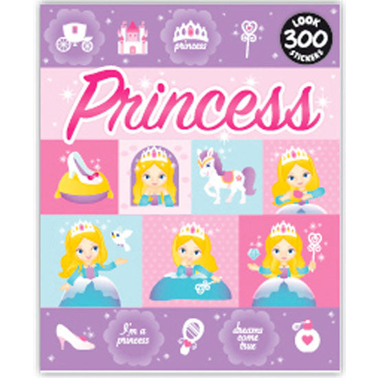 Royal themed sticker booklet with 300 charming designs for diaries, party crafts and imaginative play