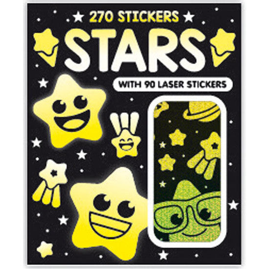 Cosmic star and space sticker booklet with 270 designs including 90 sparkly foil-style stickers for planners