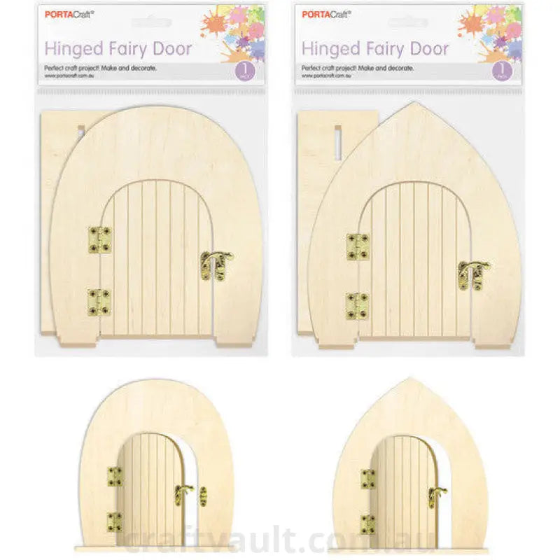 Fairy Door Wooden Hinged 2 Assorted
