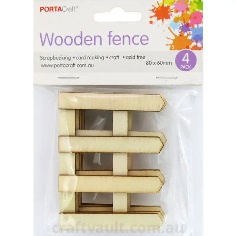 Fence Wooden 80x60mm 4 Pack