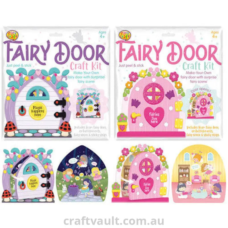 Foam Craft Kit 2 Assorted Fairy Door