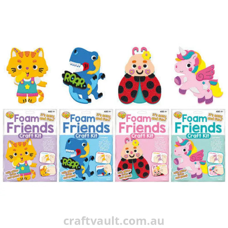 Foam Friends Craft Kit 4 Assorted