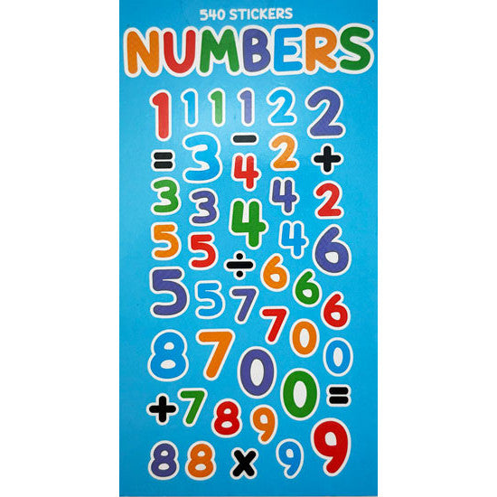 Sticker Books - Numbers 540 Stickers
