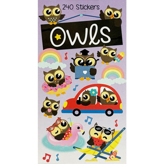 Owl Racing Sticker Sticker Books - Owls 240 Stickers – Craft Vault