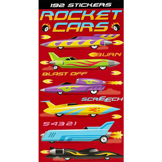 Sticker Books - Rocket Cars 192 Stickers