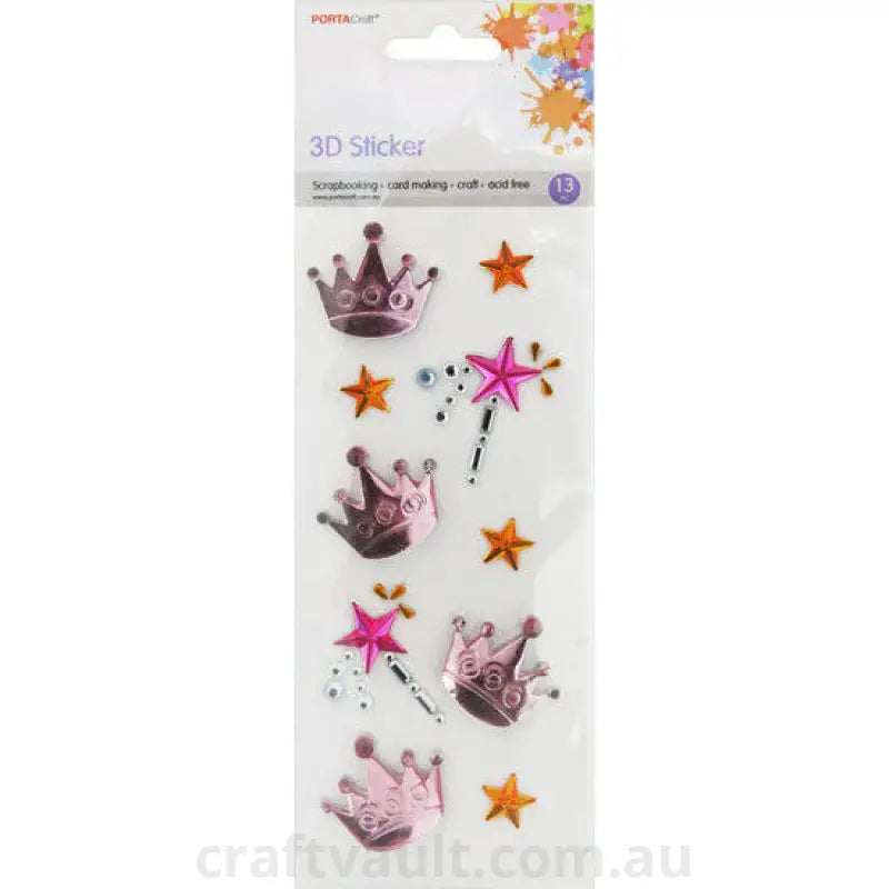 Gem Decals 10pc Princess 1 Sheet