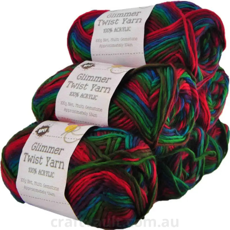 Glimmer Twist Yarn 100g 134m Gemstone