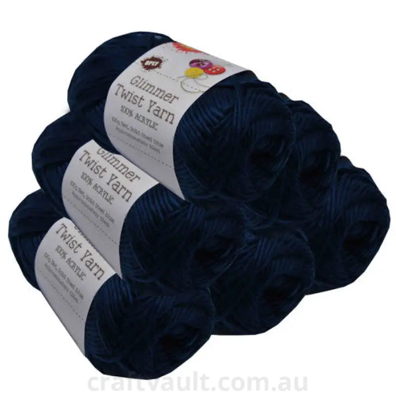 Glimmer Twist Yarn 100g 134m Steel Blue