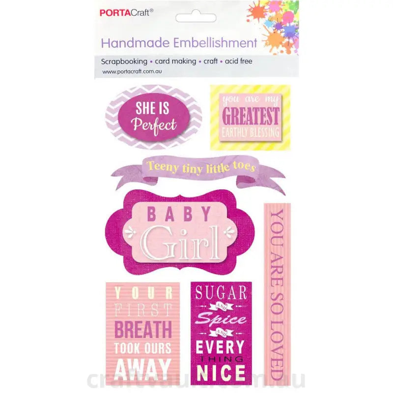 Handmade Embellishment Baby Girl