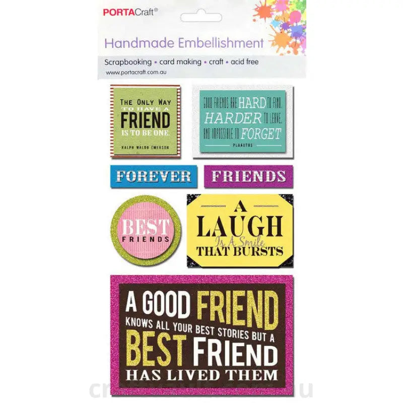 Handmade Embellishment Best Friends