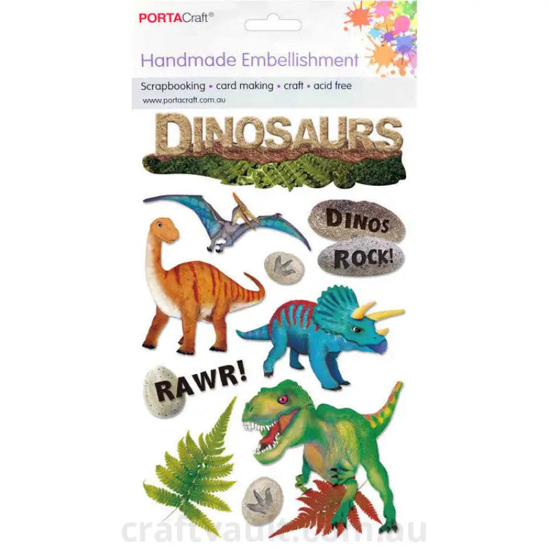 Handmade Embellishment Dinosaurs