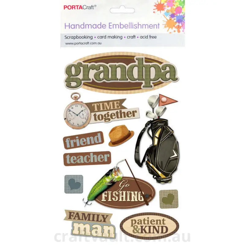 Handmade Embellishment Grandpa