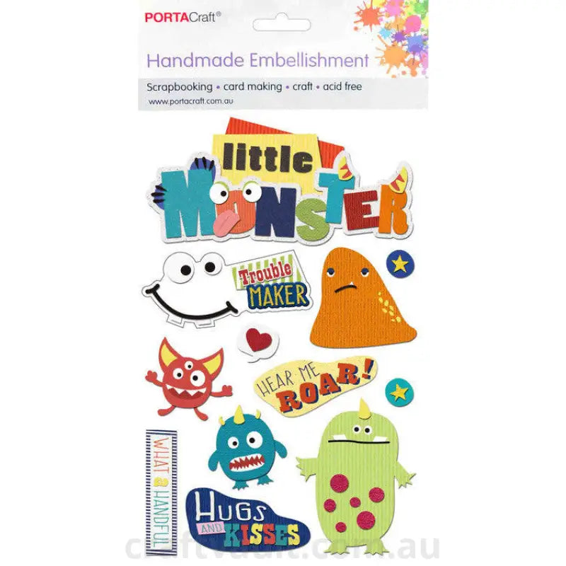 Handmade Embellishment Little Monster