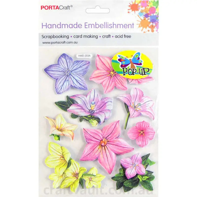 Handmade Embellishment Pop Up Lily