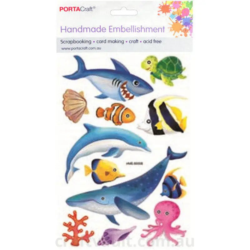 Handmade Embellishment Undersea Shark Dolphin