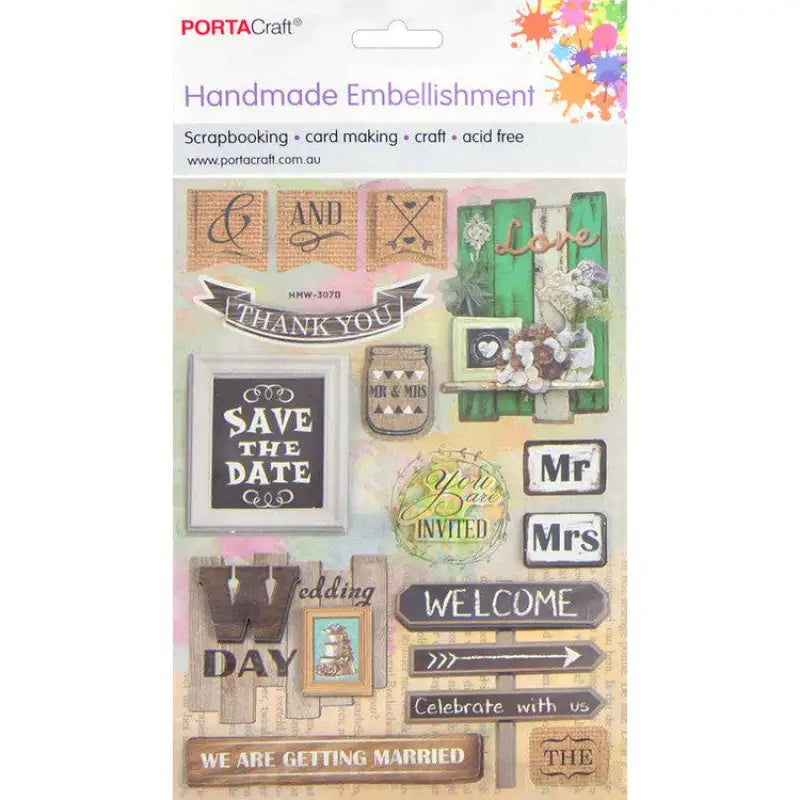 Handmade Embellishment Wedding Day Signs