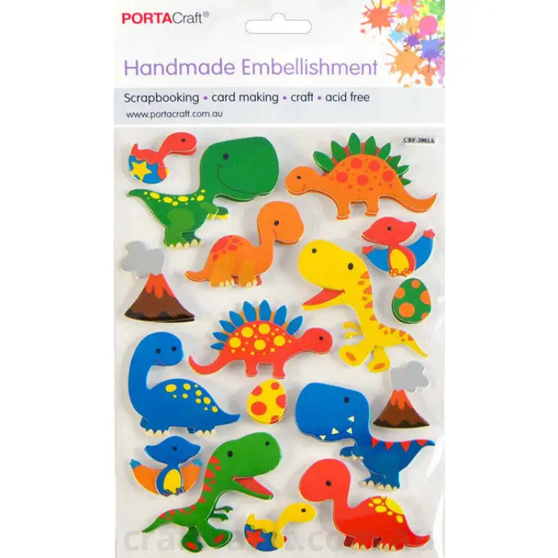 Handmade Foil Embellishment Dinosaur A