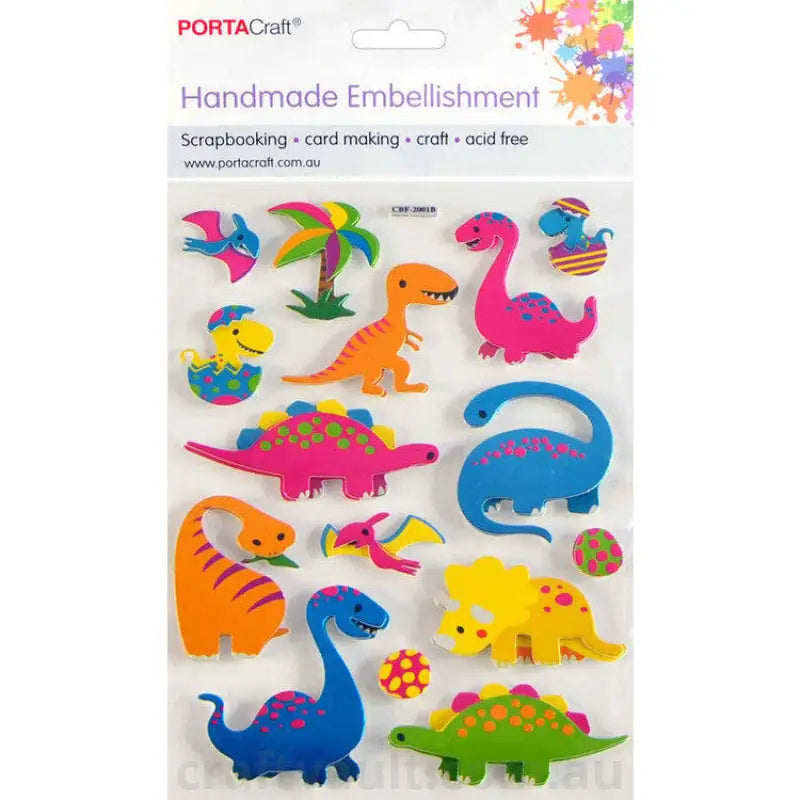 Handmade Foil Embellishment Dinosaur B