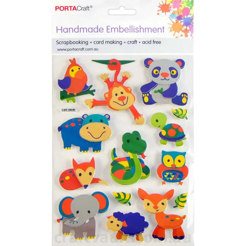 Handmade Foil Embellishment Jungle Panda