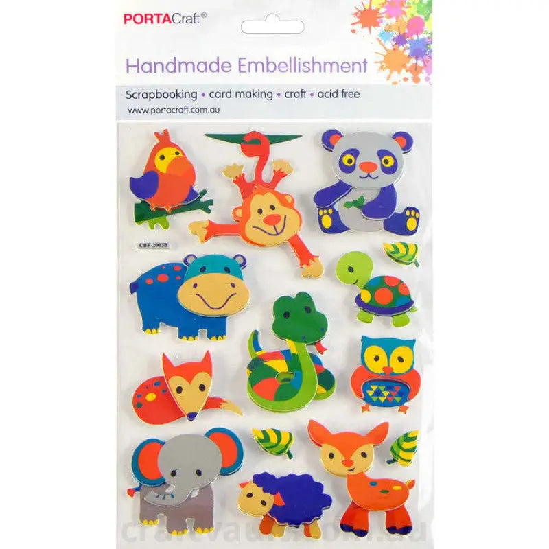 Handmade Foil Embellishment Jungle Panda