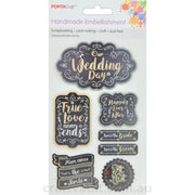 Handmade Glitter Embellishment Chalkboard Our Wedding
