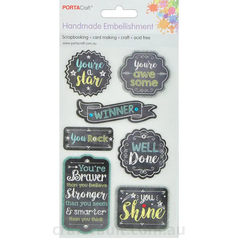 Handmade Glitter Embellishment Chalkboard You're A Star