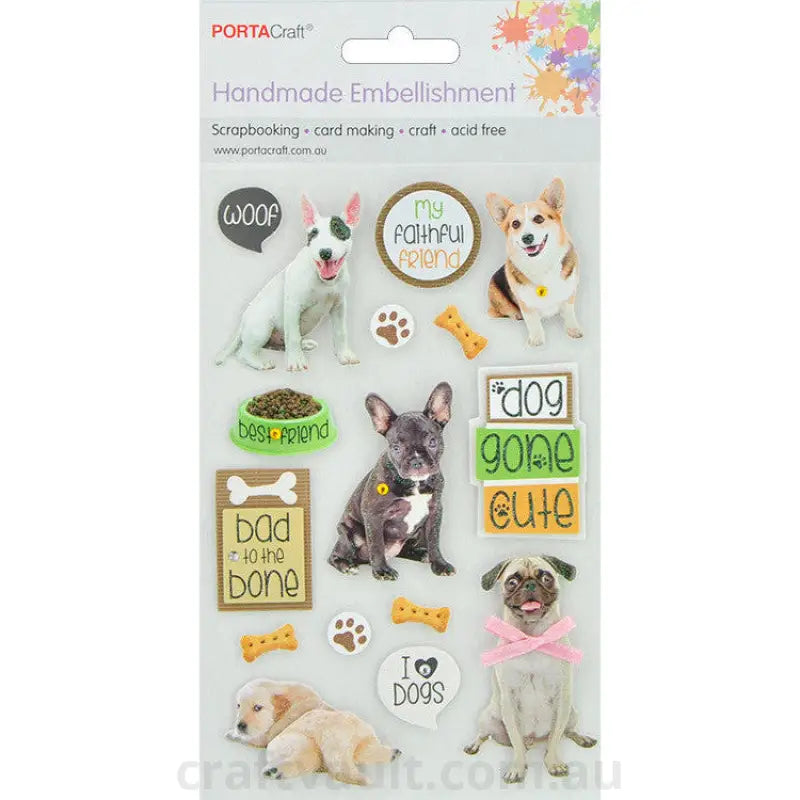 Handmade Glitter Embellishment Dogs