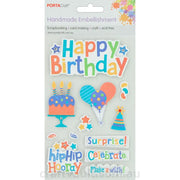 Handmade Glitter Embellishment Happy Birthday
