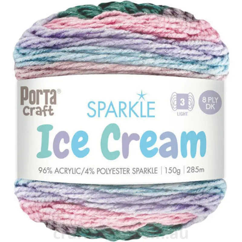 Ice Cream Sparkle Yarn 150g 285m Blossom