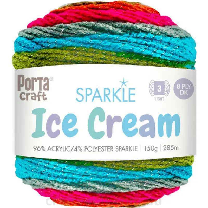 Ice Cream Sparkle Yarn 150g 285m Buttercup