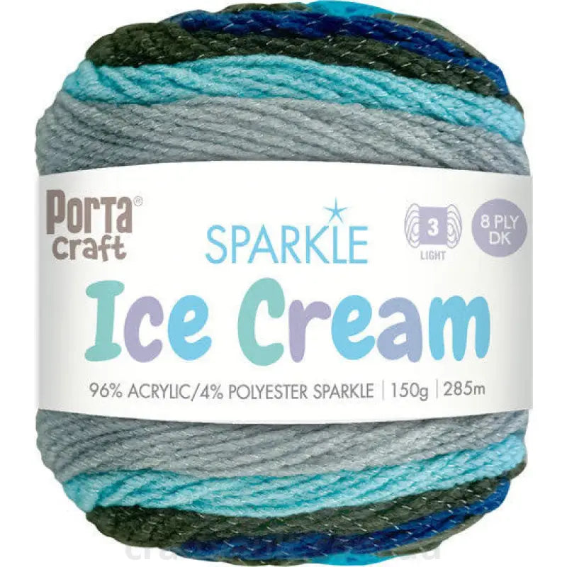 Ice Cream Sparkle Yarn 150g 285m Genie