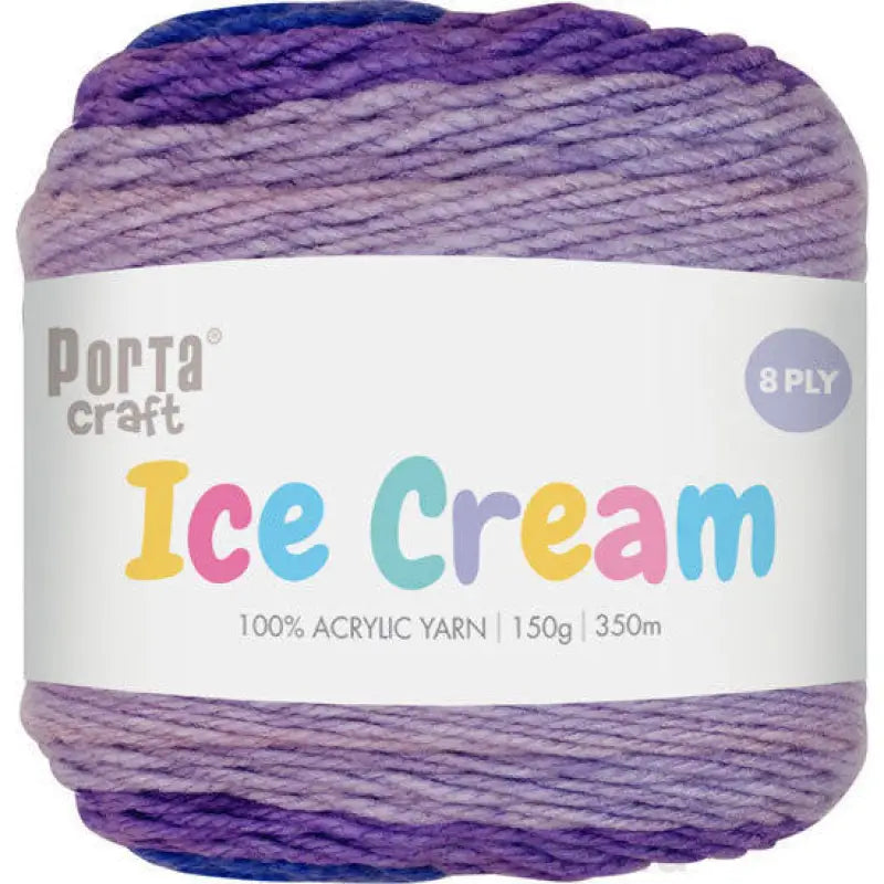 Ice Cream Yarn 150g 285m Blueberry Swirl