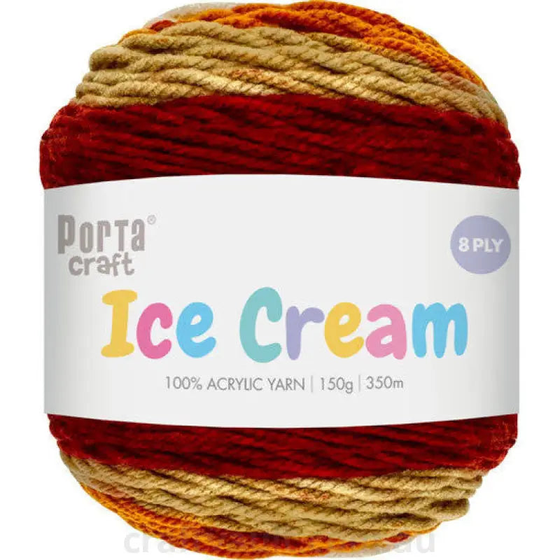 Ice Cream Yarn 150g 285m Caramel Slice