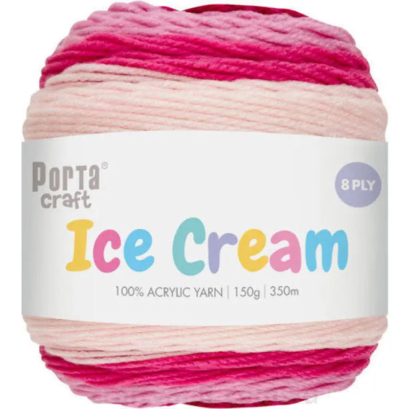 Ice Cream Yarn 150g 285m Pink Haze