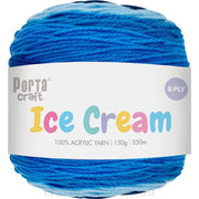 Ice Cream Yarn 150g 285m Royal Blue Swirl