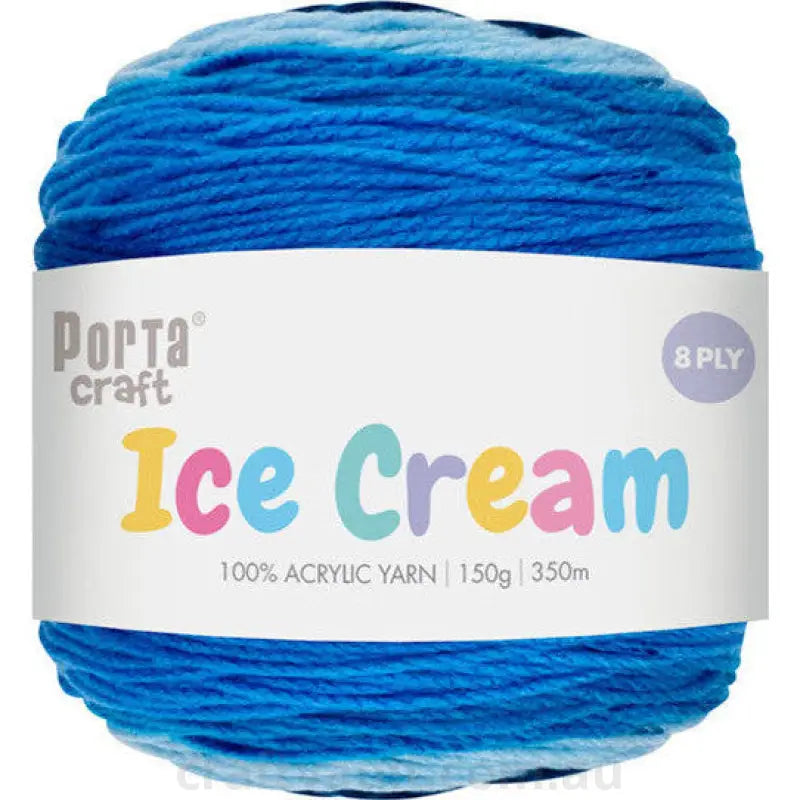 Ice Cream Yarn 150g 285m Royal Blue Swirl