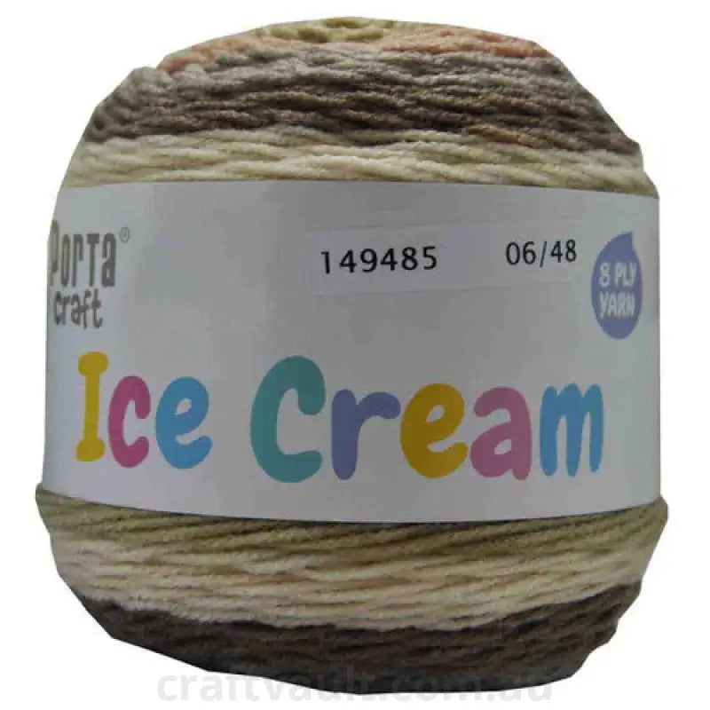 Ice Cream Yarn  200g 380m Mocha Swirl