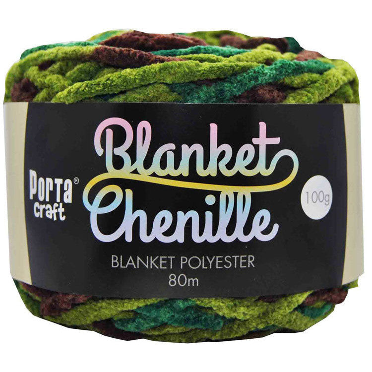 Blanket Chenille Yarn 100g 80m 12ply Multi Enchanted Forest