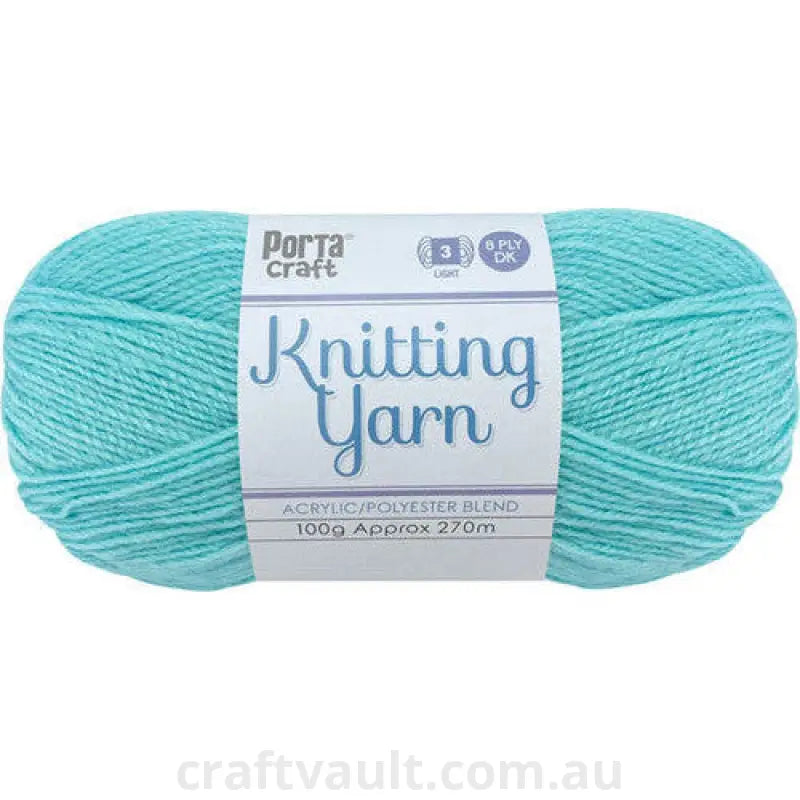 Knitting Yarn 100g 270m 8ply Solid Arctic Blue